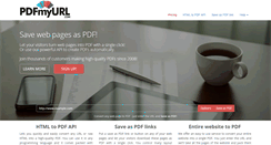 Desktop Screenshot of pdfmyurl.com